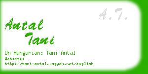 antal tani business card